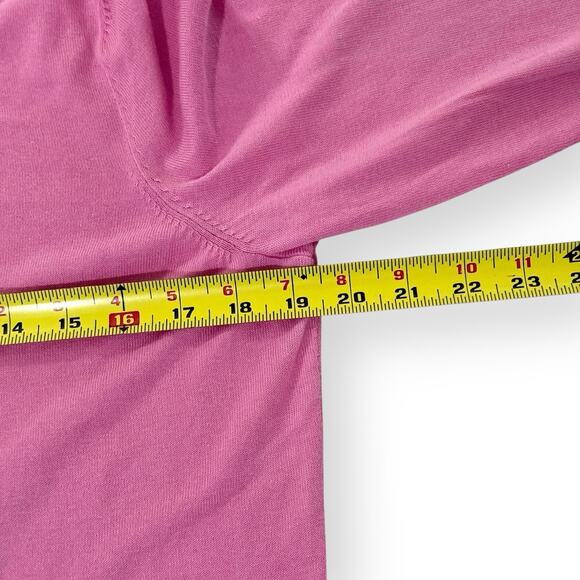 Talbots Pink Button Up Cardigan Womens L Scallop Trim 3/4 Sleeve Preppy Cottage - Picture 8 of 9